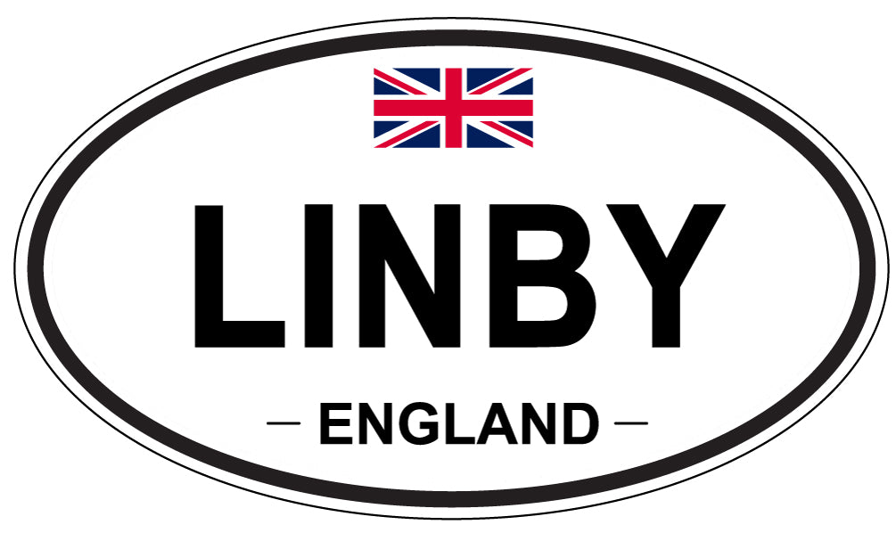 LINBY, ENGLAND - Oval Sticker