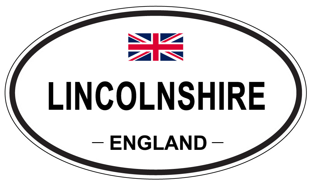 LINCOLNSHIRE, ENGLAND - Oval Sticker