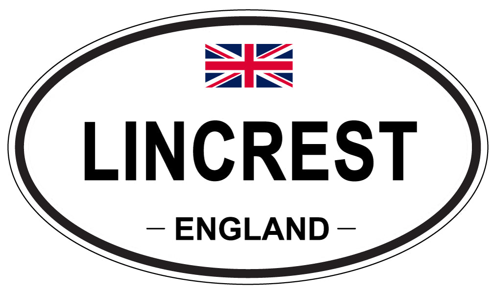 LINCREST, ENGLAND - Oval Sticker