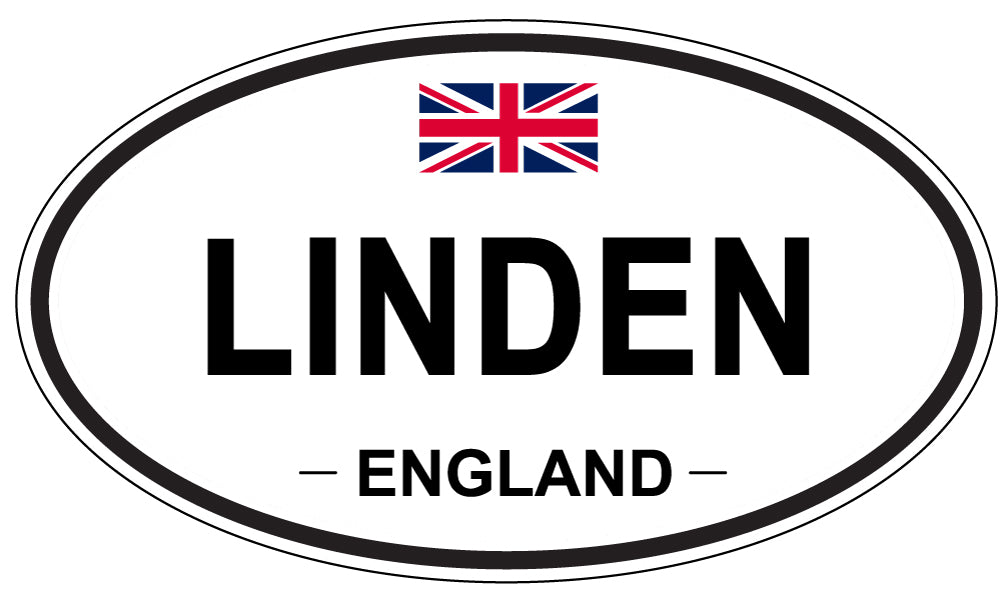 LINDEN, ENGLAND - Oval Sticker