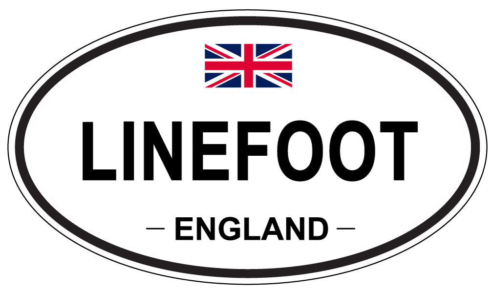 LINEFOOT, ENGLAND - Oval Sticker