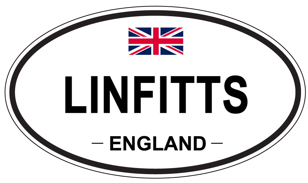LINFITTS, ENGLAND - Oval Sticker