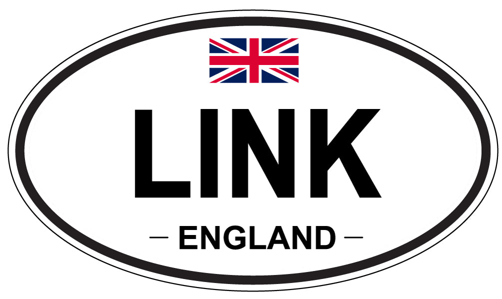 LINK, England - Oval Magnet