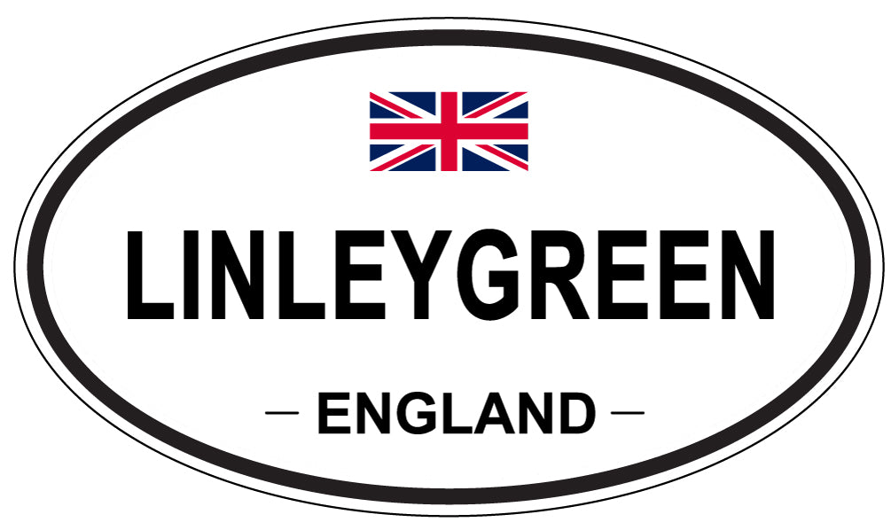 LINLEYGREEN, ENGLAND - Oval Sticker