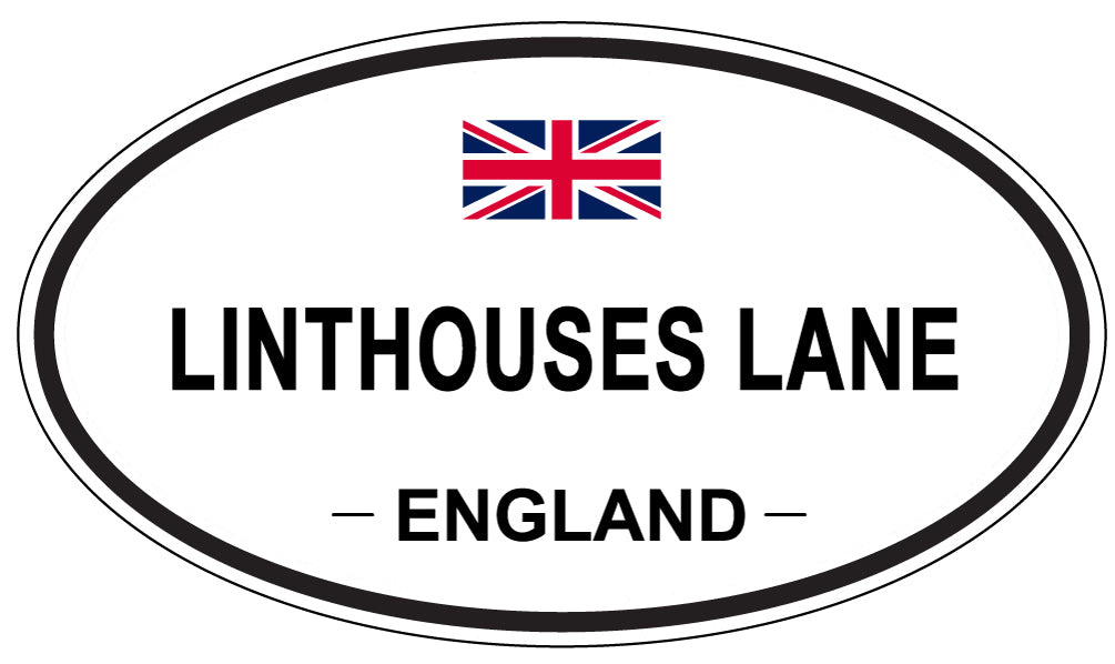 LINTHOUSES LANE, England - Oval Magnet