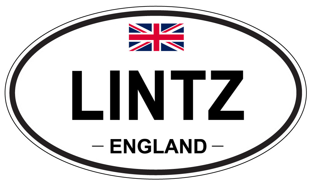 LINTZ, ENGLAND - Oval Sticker