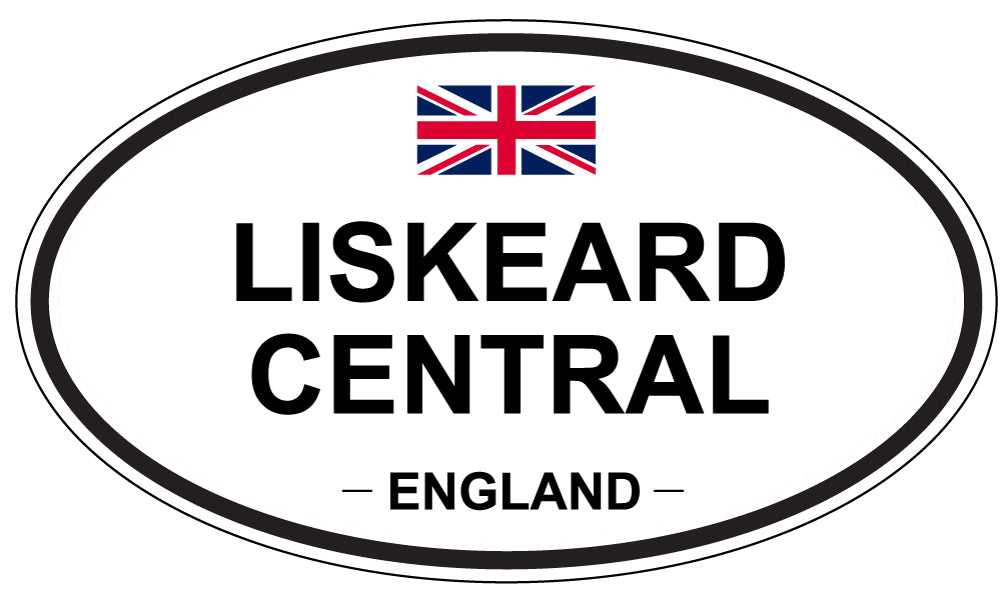 LISKEARD CENTRAL, ENGLAND - Oval Sticker