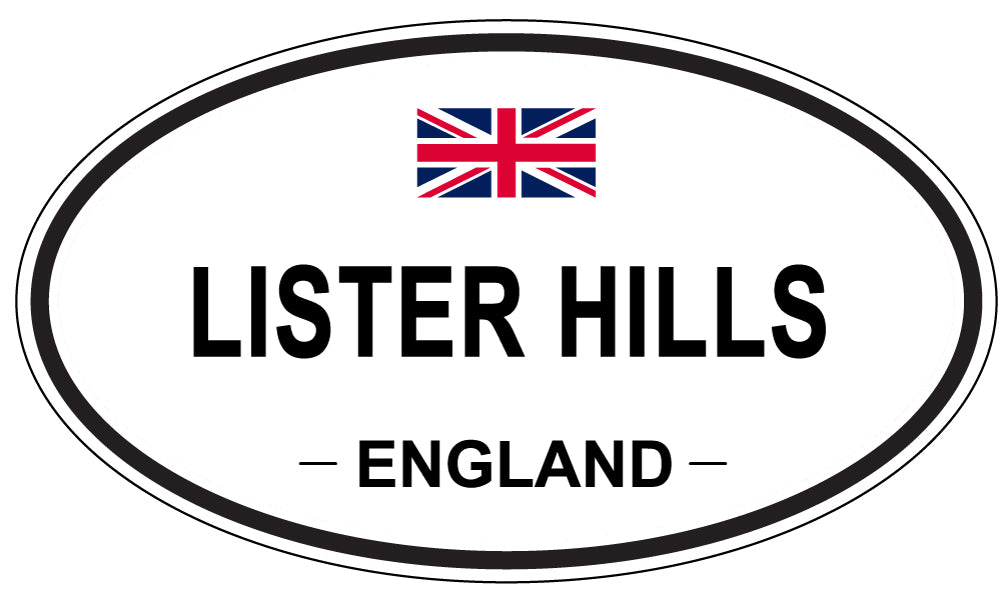 LISTER HILLS, England - Oval Magnet