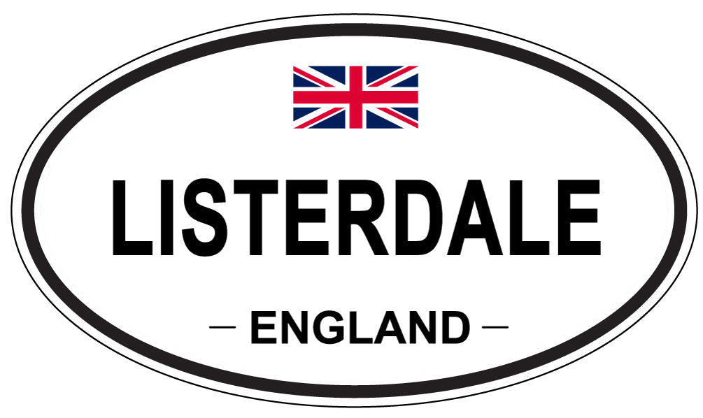 LISTERDALE, ENGLAND - Oval Sticker