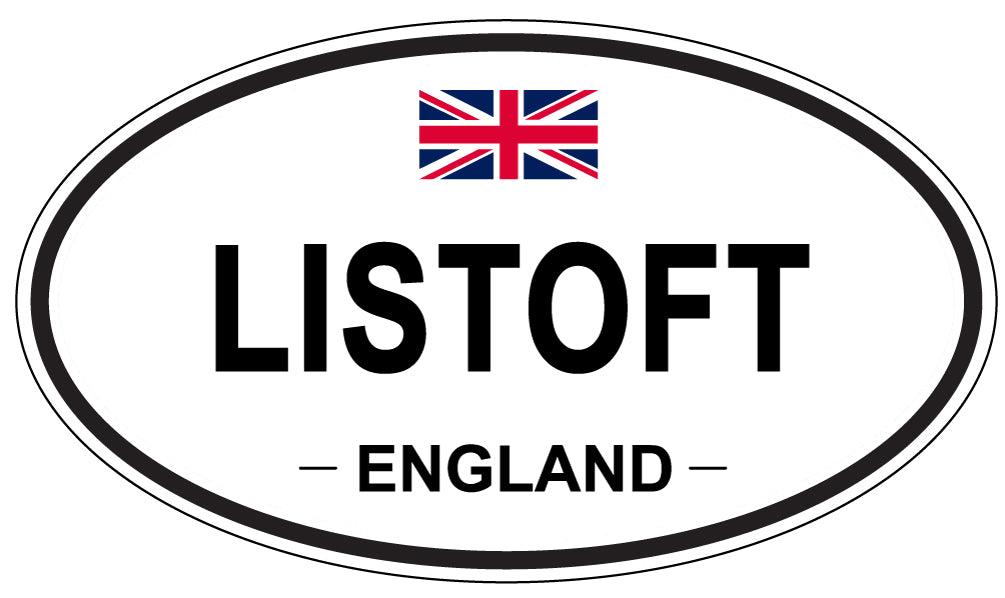 LISTOFT, ENGLAND - Oval Sticker