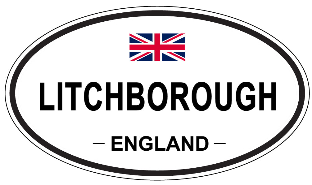 LITCHBOROUGH, ENGLAND - Oval Sticker
