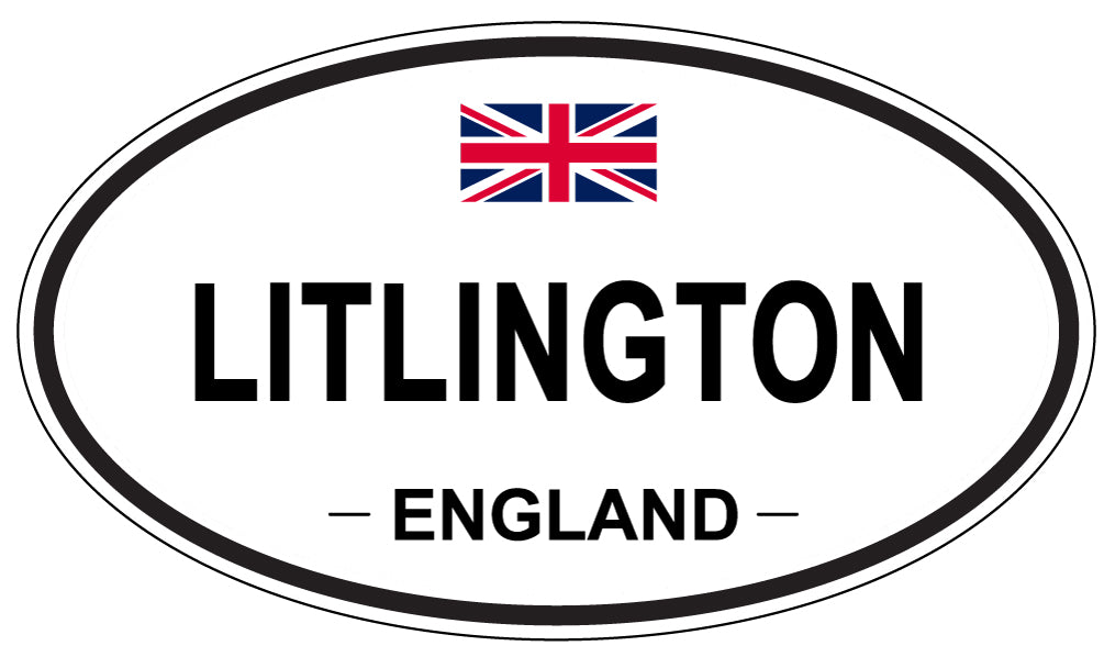 LITLINGTON, ENGLAND - Oval Sticker