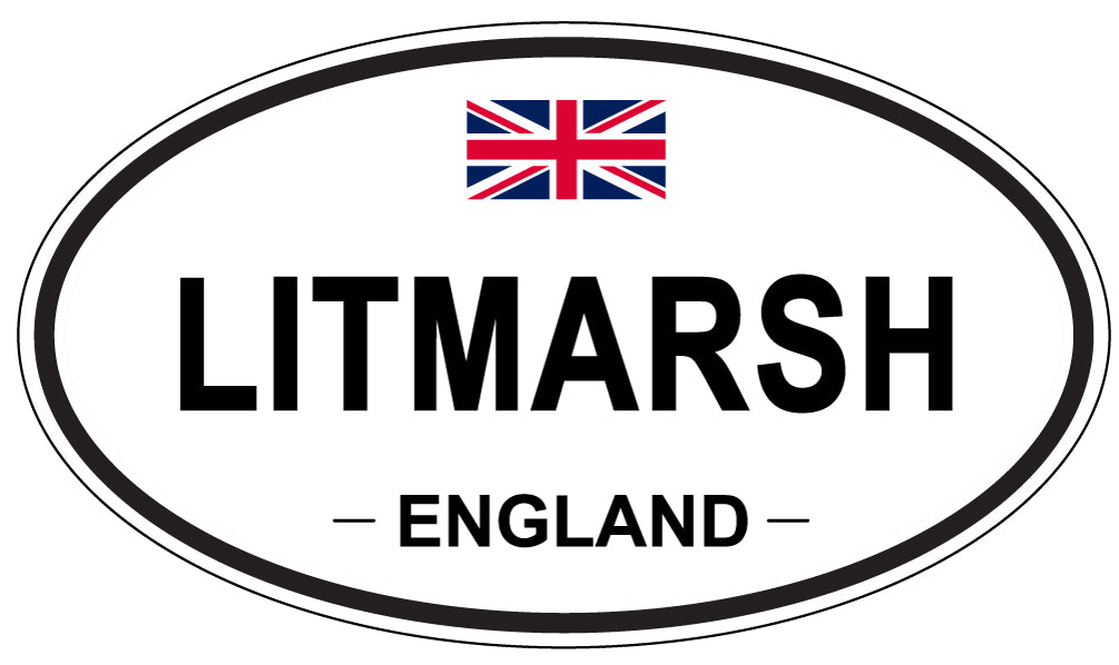LITMARSH, ENGLAND - Oval Sticker