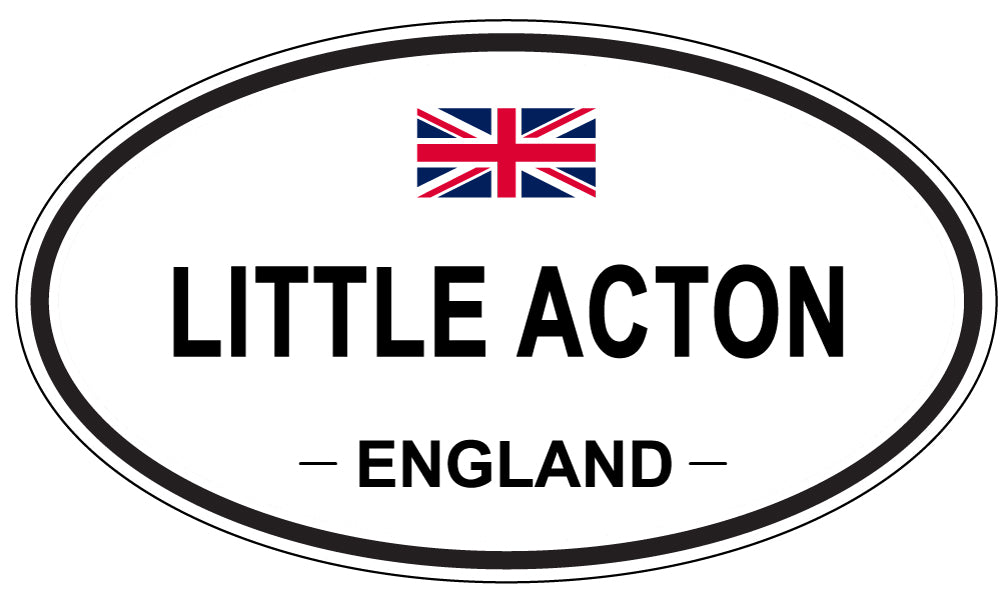 LITTLE ACTON, ENGLAND - Oval Sticker