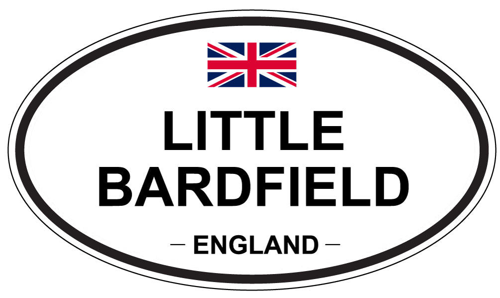 LITTLE BARDFIELD, ENGLAND - Oval Sticker