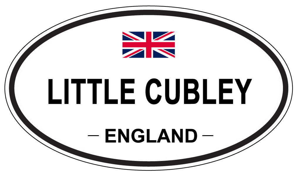 LITTLE CUBLEY, ENGLAND - Oval Sticker