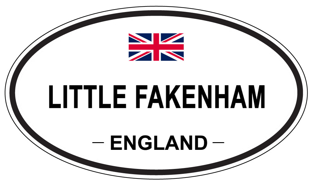 LITTLE FAKENHAM, ENGLAND - Oval Sticker