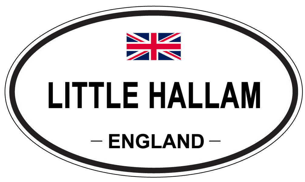 LITTLE HALLAM, ENGLAND - Oval Sticker