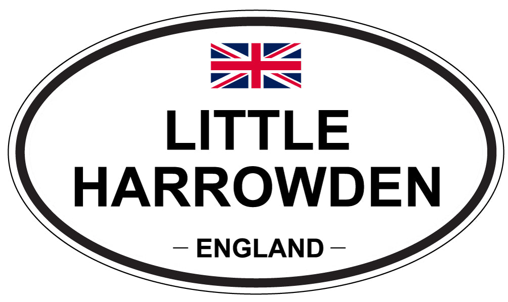 LITTLE HARROWDEN, ENGLAND - Oval Sticker