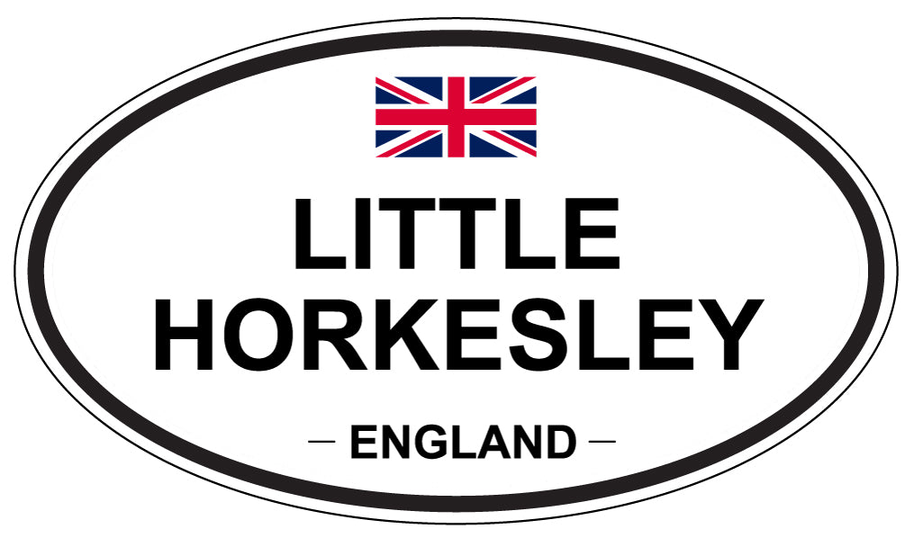 LITTLE HORKESLEY, ENGLAND - Oval Sticker