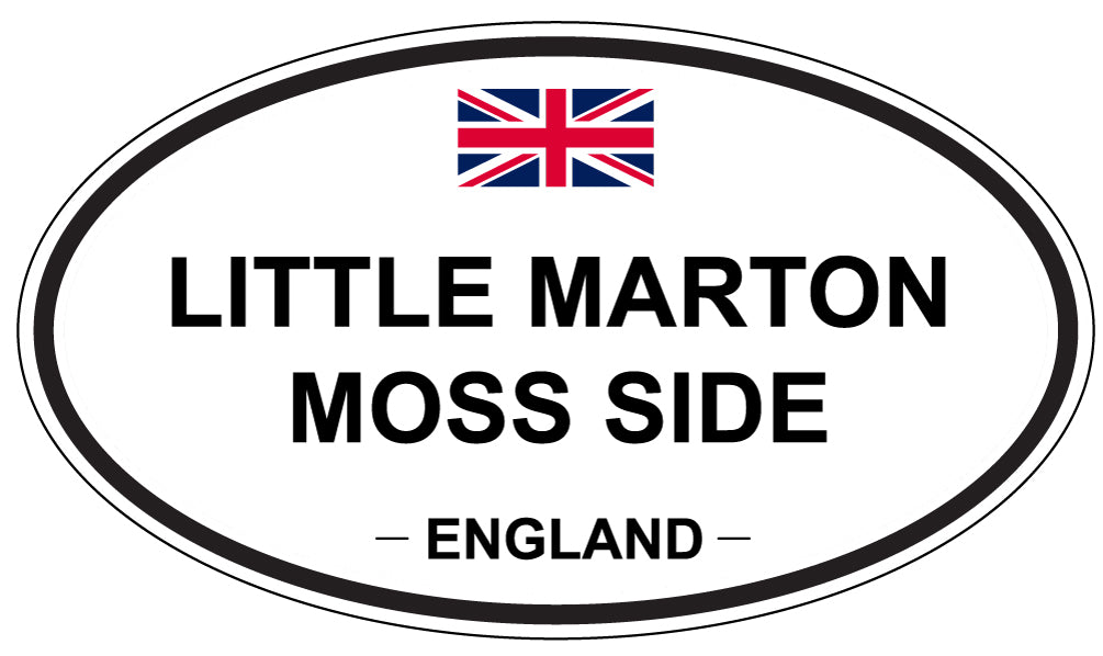 LITTLE MARTON MOSS SIDE, ENGLAND - Oval Sticker