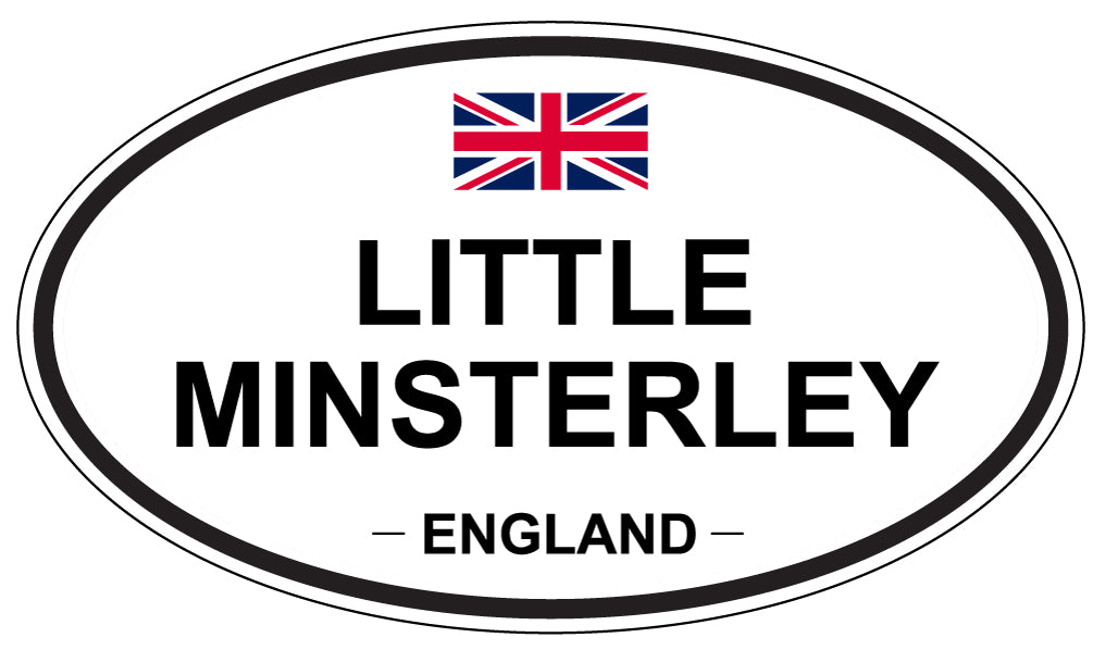 LITTLE MINSTERLEY, ENGLAND - Oval Sticker