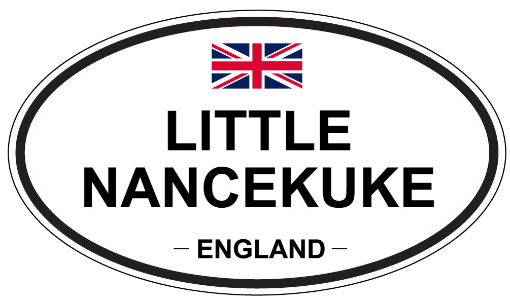 LITTLE NANCEKUKE, ENGLAND - Oval Sticker