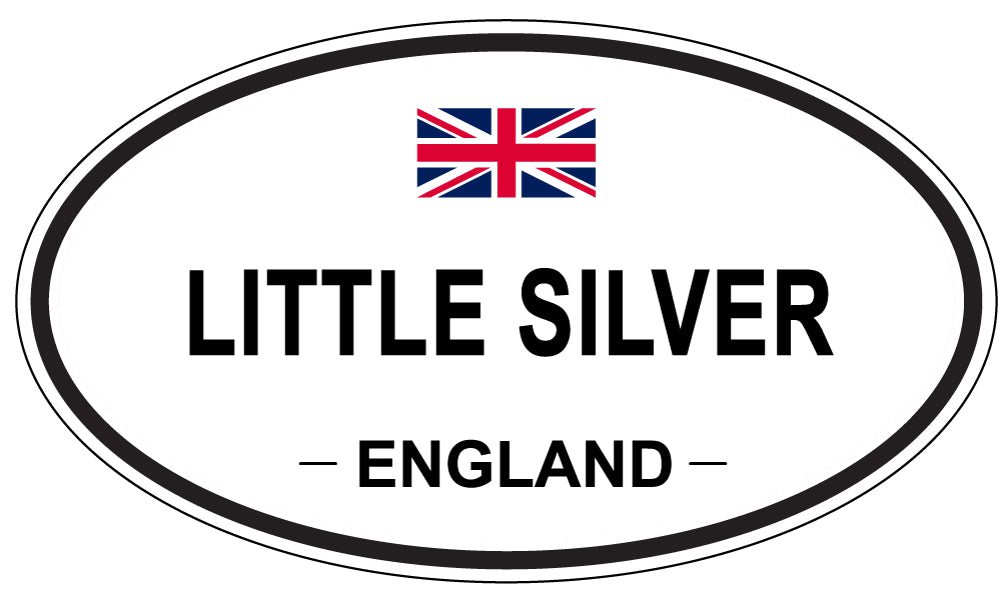 LITTLE SILVER, ENGLAND - Oval Sticker