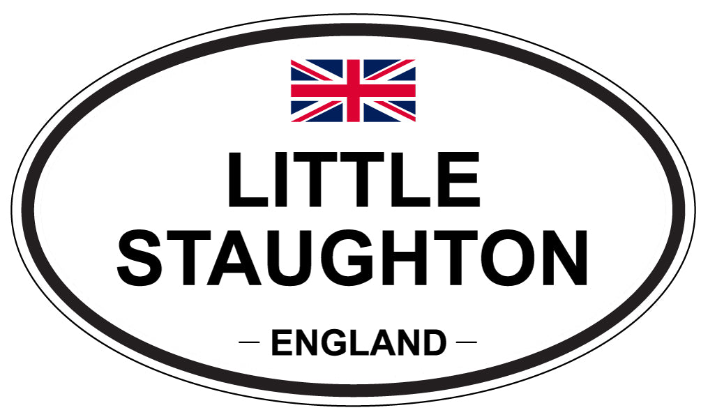 LITTLE STAUGHTON, ENGLAND - Oval Sticker