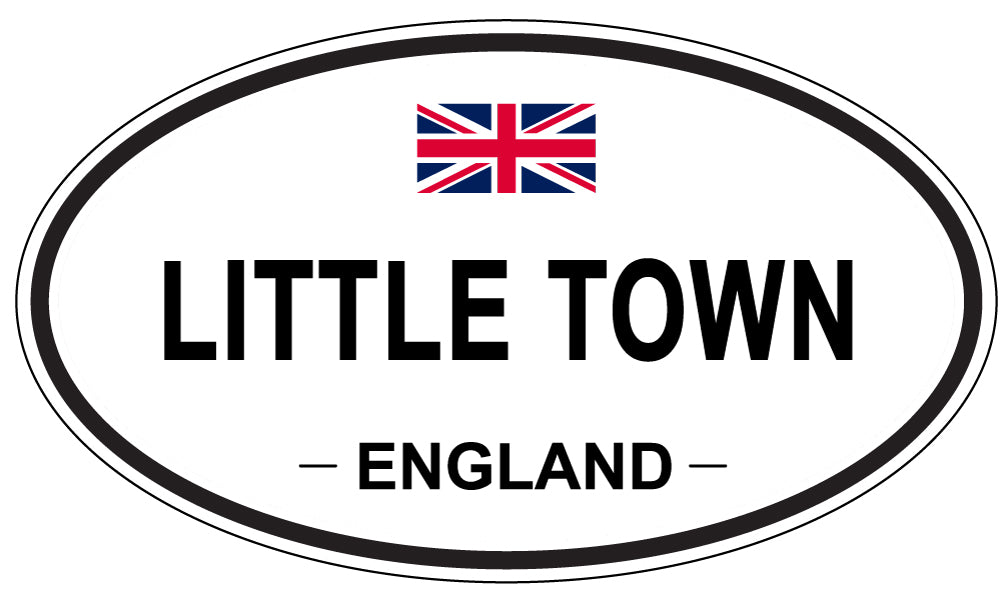 LITTLE TOWN, England - Oval Magnet