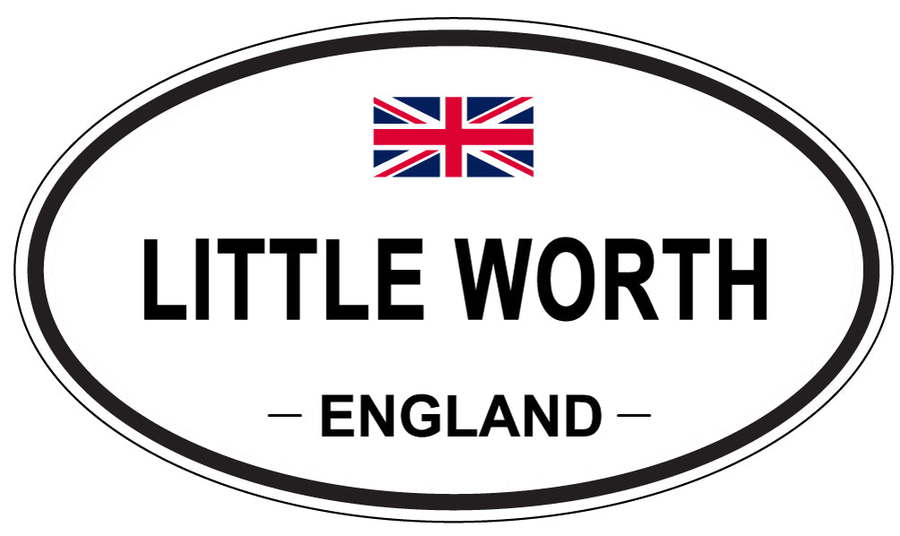 LITTLE WORTH, ENGLAND - Oval Sticker