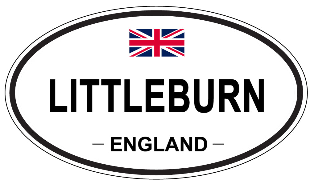LITTLEBURN, ENGLAND - Oval Sticker
