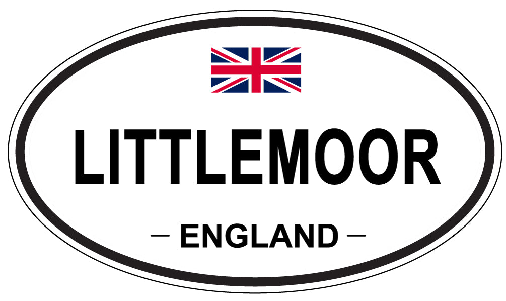 LITTLEMOOR, ENGLAND - Oval Sticker