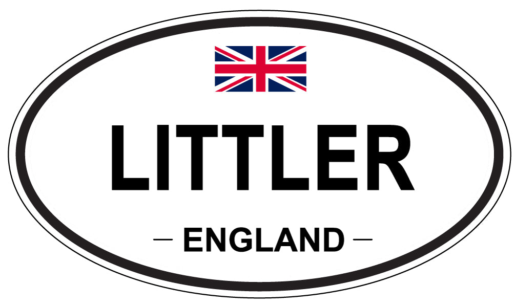 LITTLER, ENGLAND - Oval Sticker