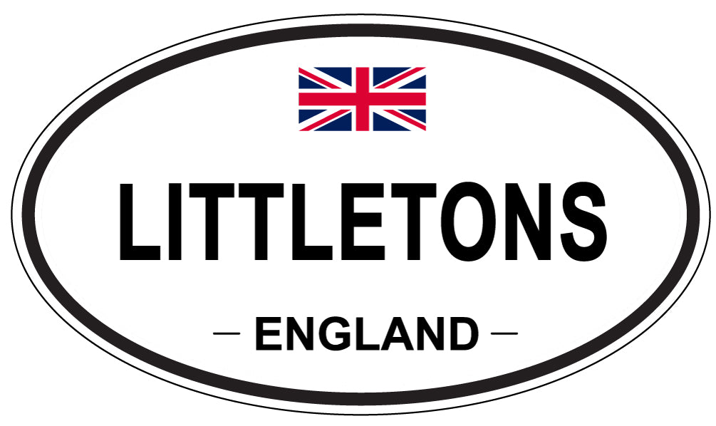LITTLETONS, ENGLAND - Oval Sticker