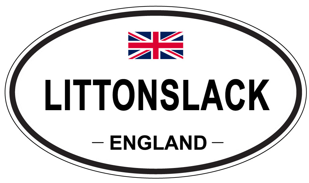 LITTONSLACK, ENGLAND - Oval Sticker