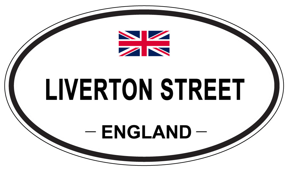 LIVERTON STREET, ENGLAND - Oval Sticker