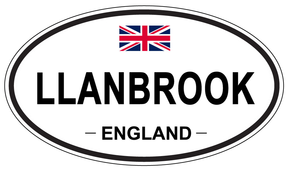 LLANBROOK, ENGLAND - Oval Sticker