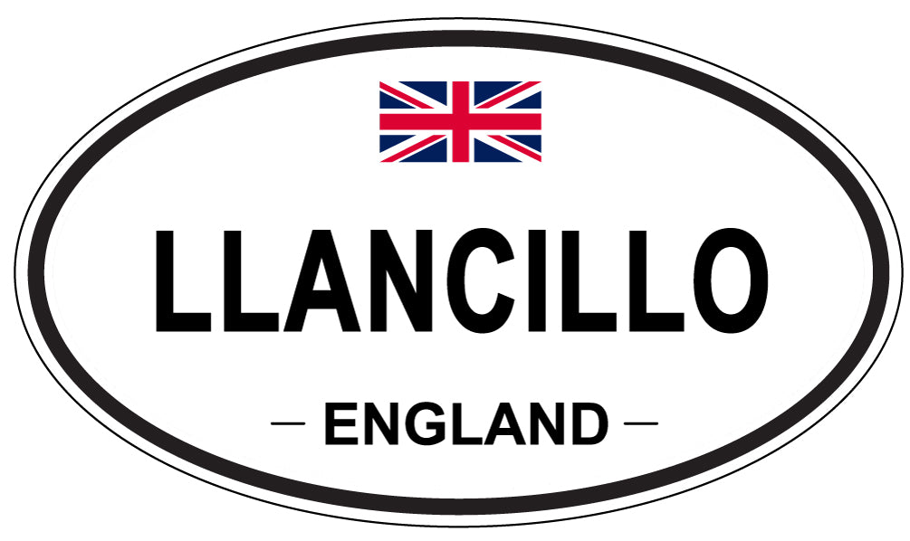 LLANCILLO, England - Oval Magnet
