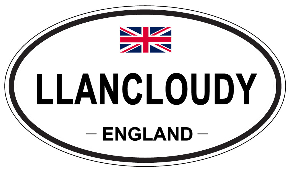 LLANCLOUDY, ENGLAND - Oval Sticker