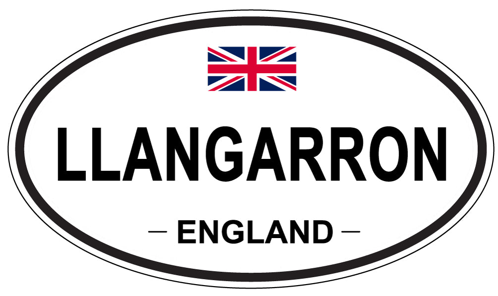 LLANGARRON, ENGLAND - Oval Sticker