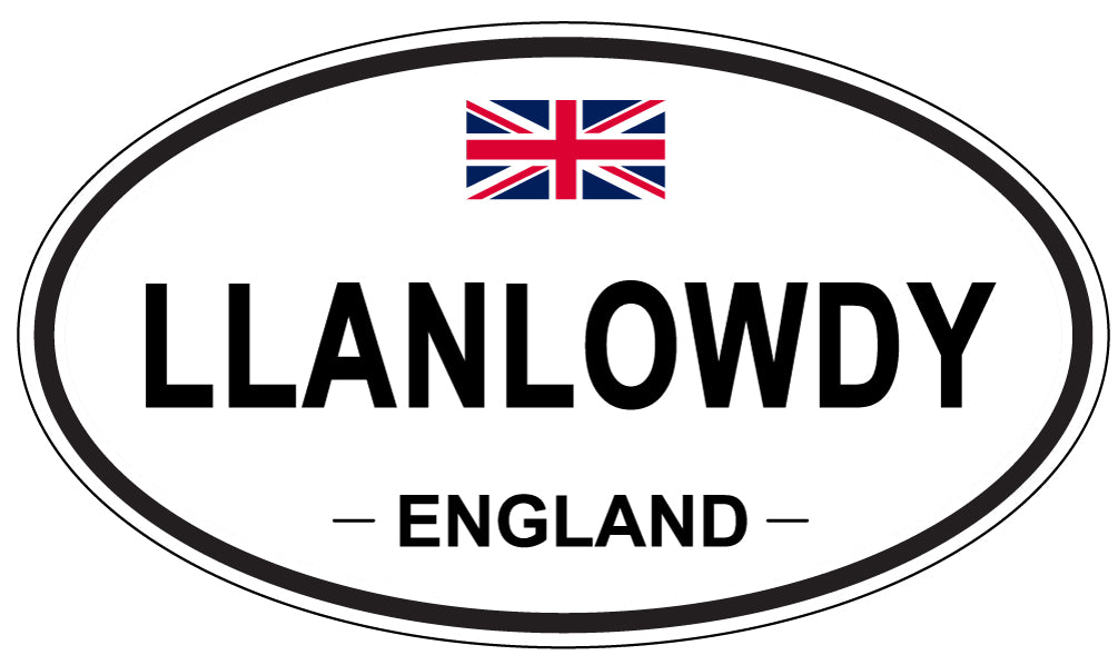 LLANLOWDY, ENGLAND - Oval Sticker