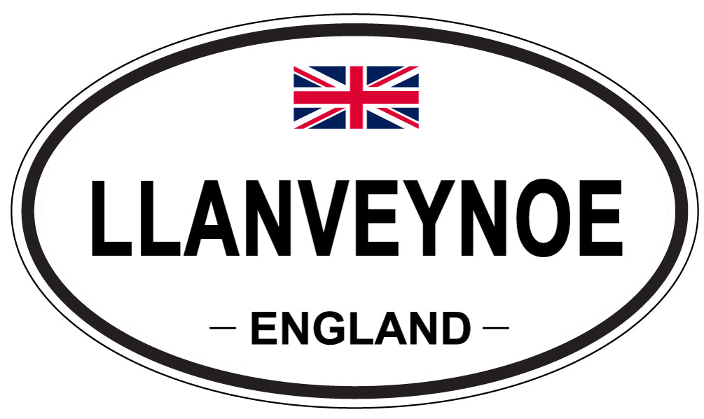 LLANVEYNOE, ENGLAND - Oval Sticker