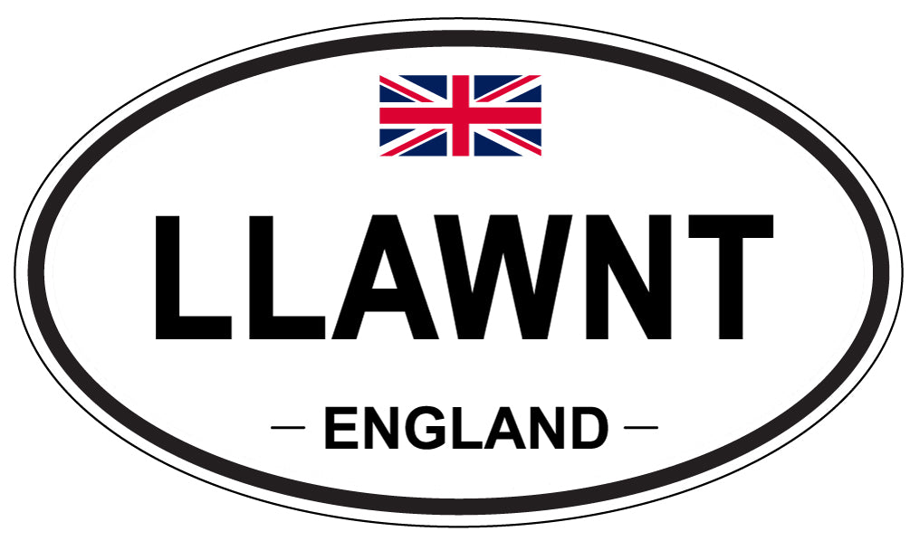 LLAWNT, ENGLAND - Oval Sticker