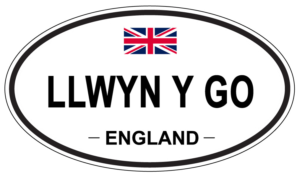 LLWYN Y GO, England - Oval Magnet