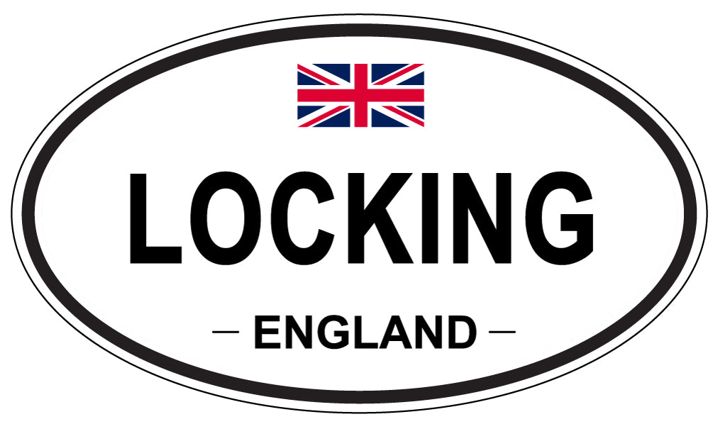 LOCKING, ENGLAND - Oval Sticker