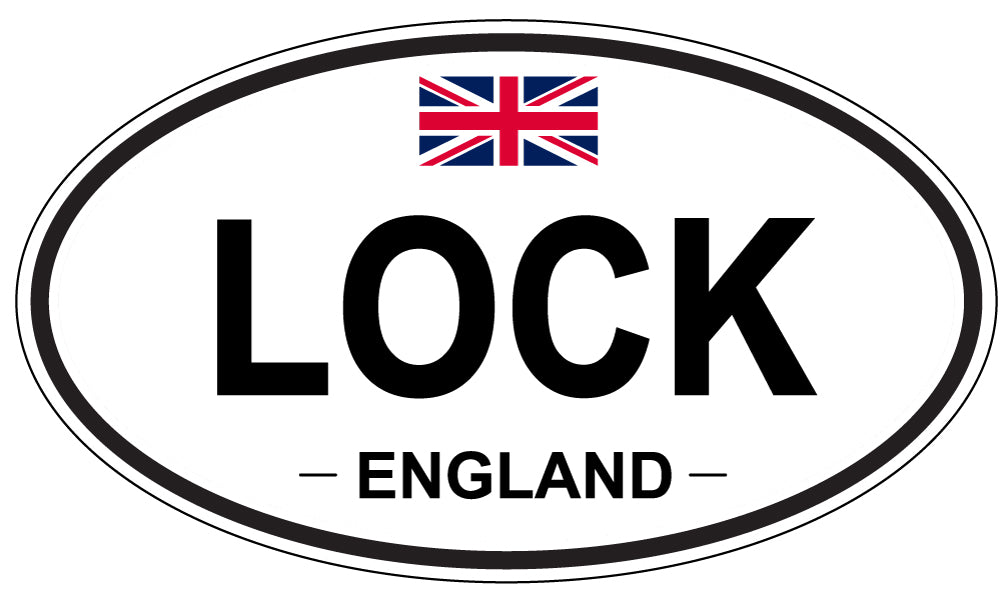 LOCK, England - Oval Magnet