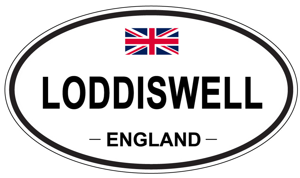 LODDISWELL, ENGLAND - Oval Sticker