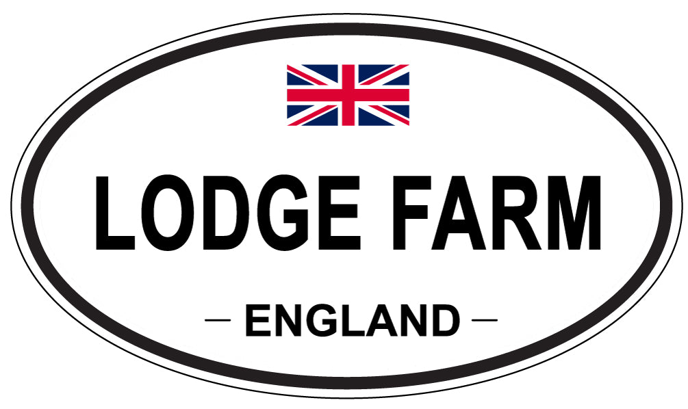 LODGE FARM, England - Oval Magnet