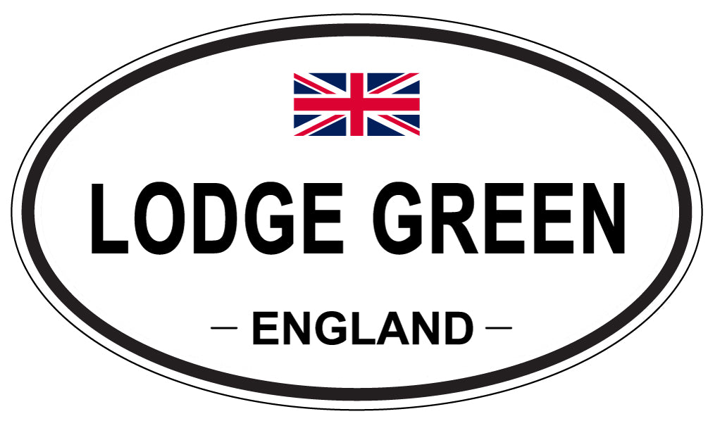 LODGE GREEN, ENGLAND - Oval Sticker